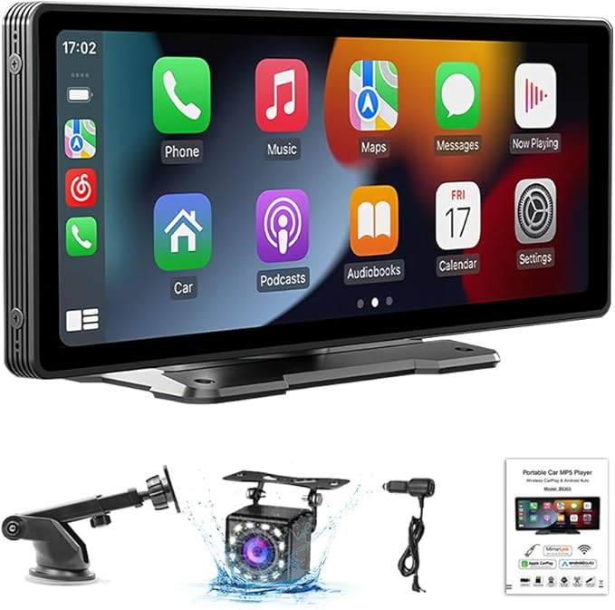 Pantalla con Apple & Android + Cámara de reversa GRATIS